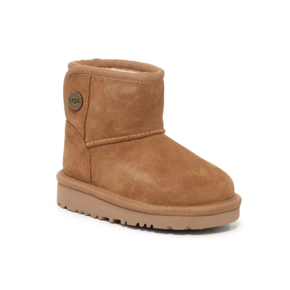 NEW UGG Jona Toddler Baby Suede Shearling TAN SIZE 6 Toddler 100% AUTHENTIC NWT!